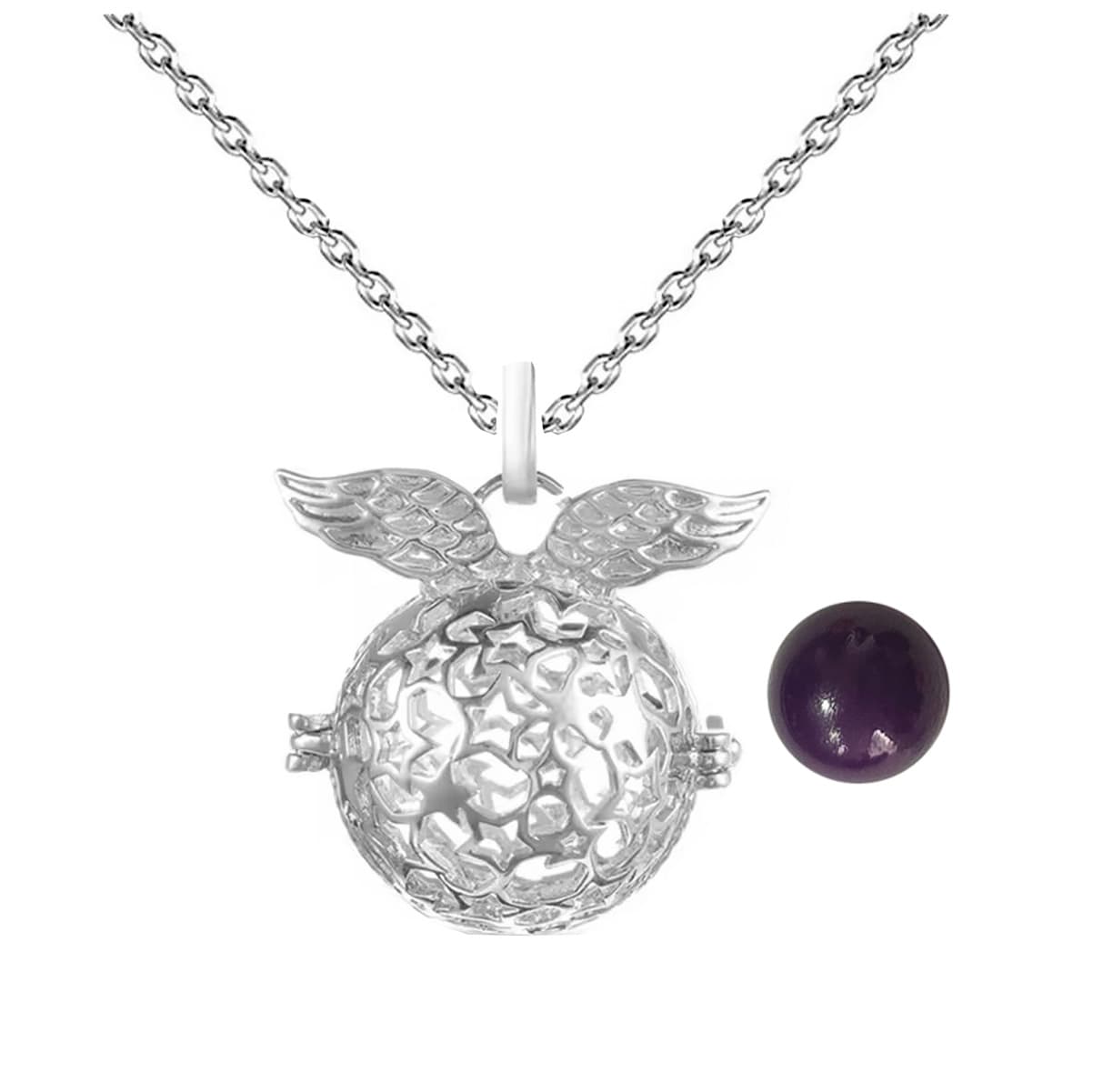 Collar Llamador De Angel Alas Estrellas