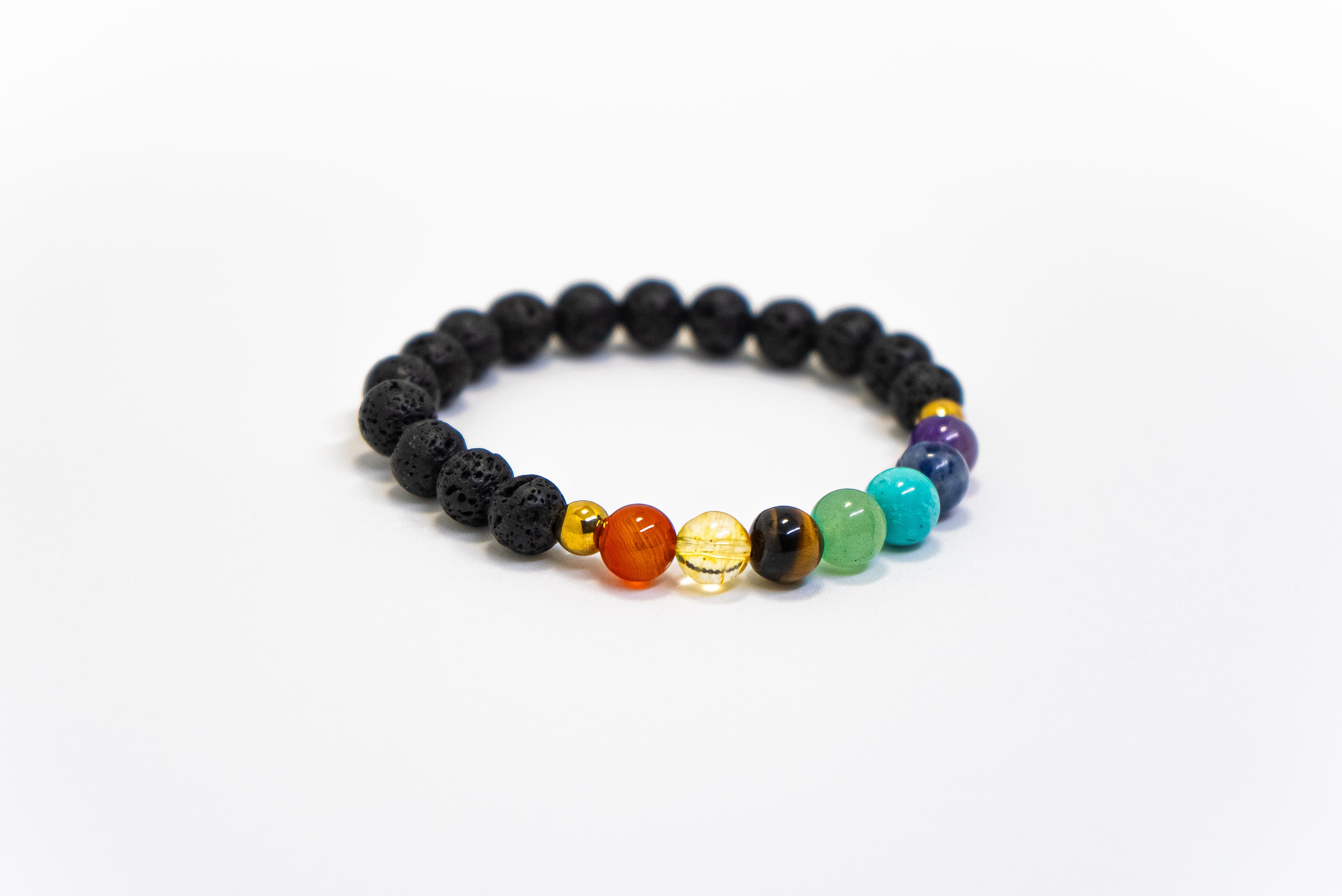 Kit 2 pulseras 7chakras dorado y Esencia