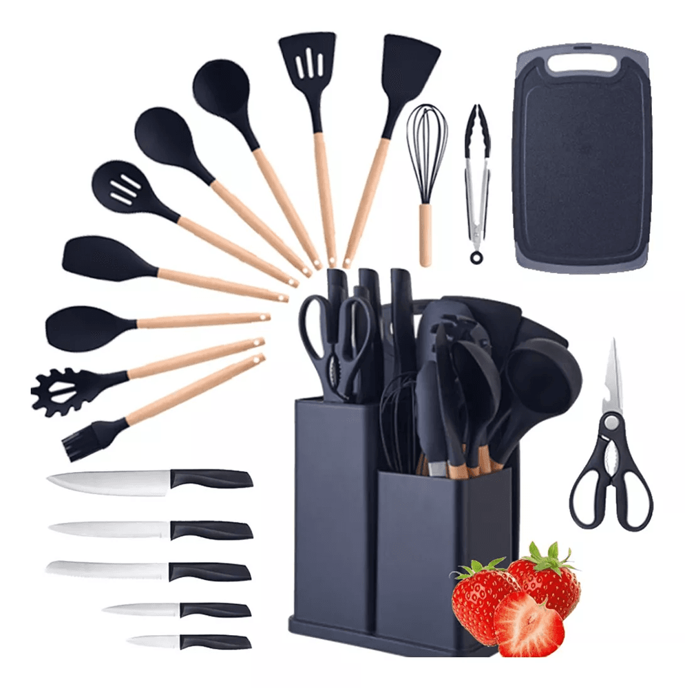 Set 19 Utensilios De Cocina En Silicona