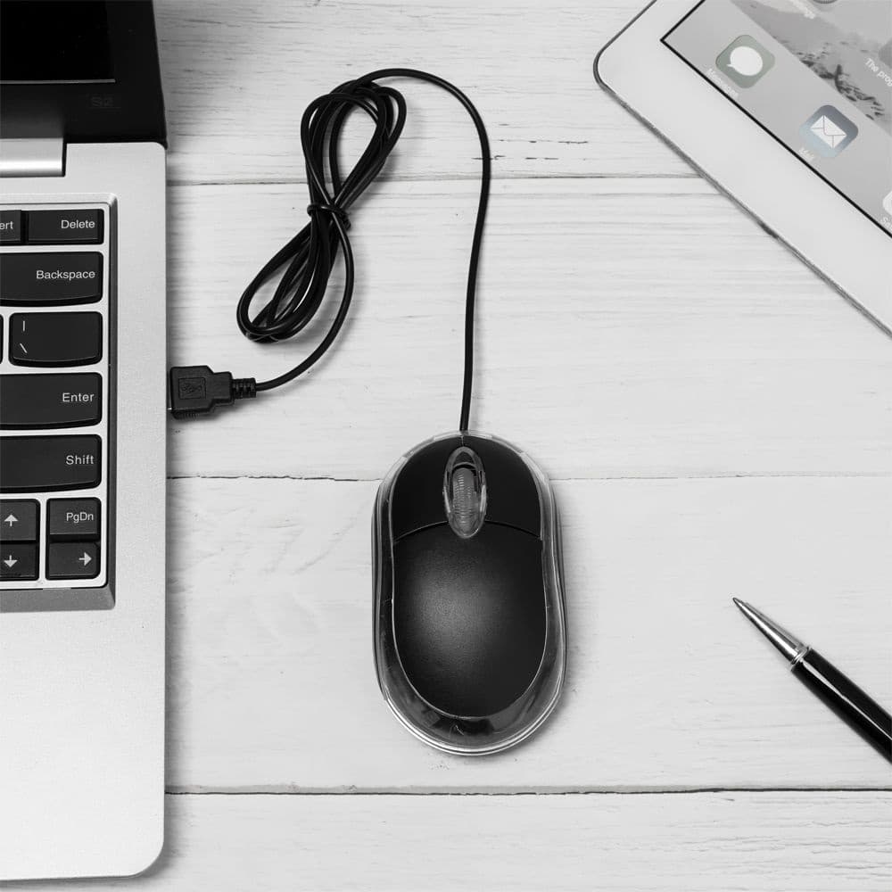 Mouse óptico alámbrico con LED