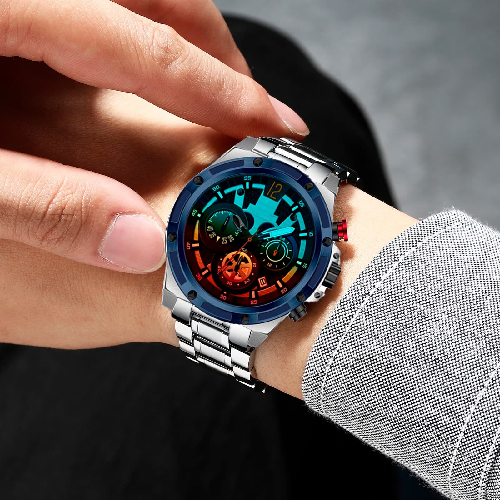 Reloj G-force H3907g Cronografo Funciona