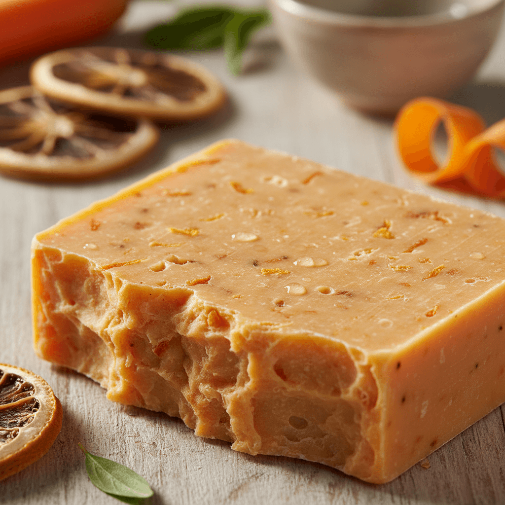 Jabón  Artesanal de zanahoria y naranja