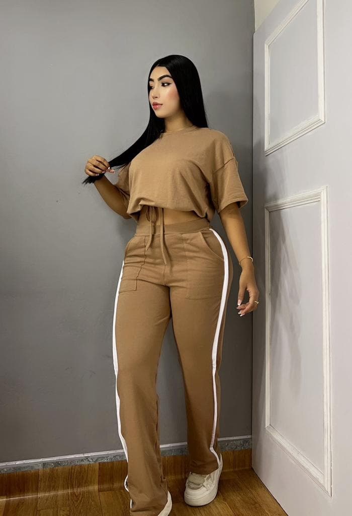 Conjunto cordón en camiseta dama