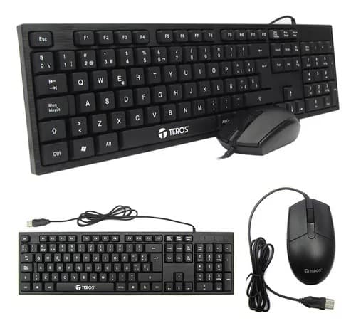 Combo Teclado Mouse Alambrico Español Po