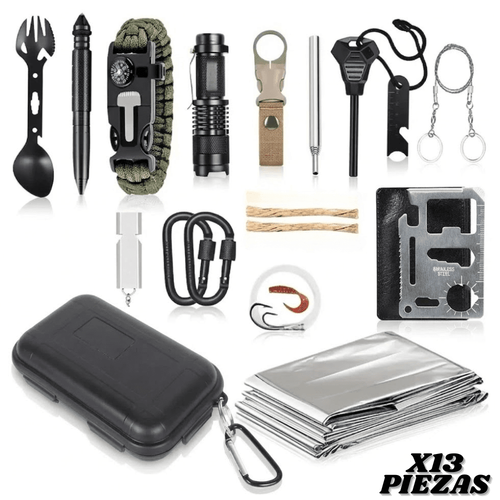 Kit supervivencia Multifuncional 13 En 1