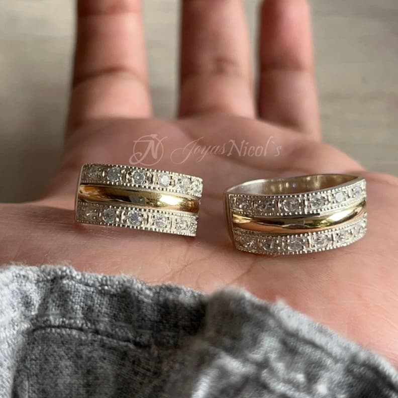 Par de argollas colección gold