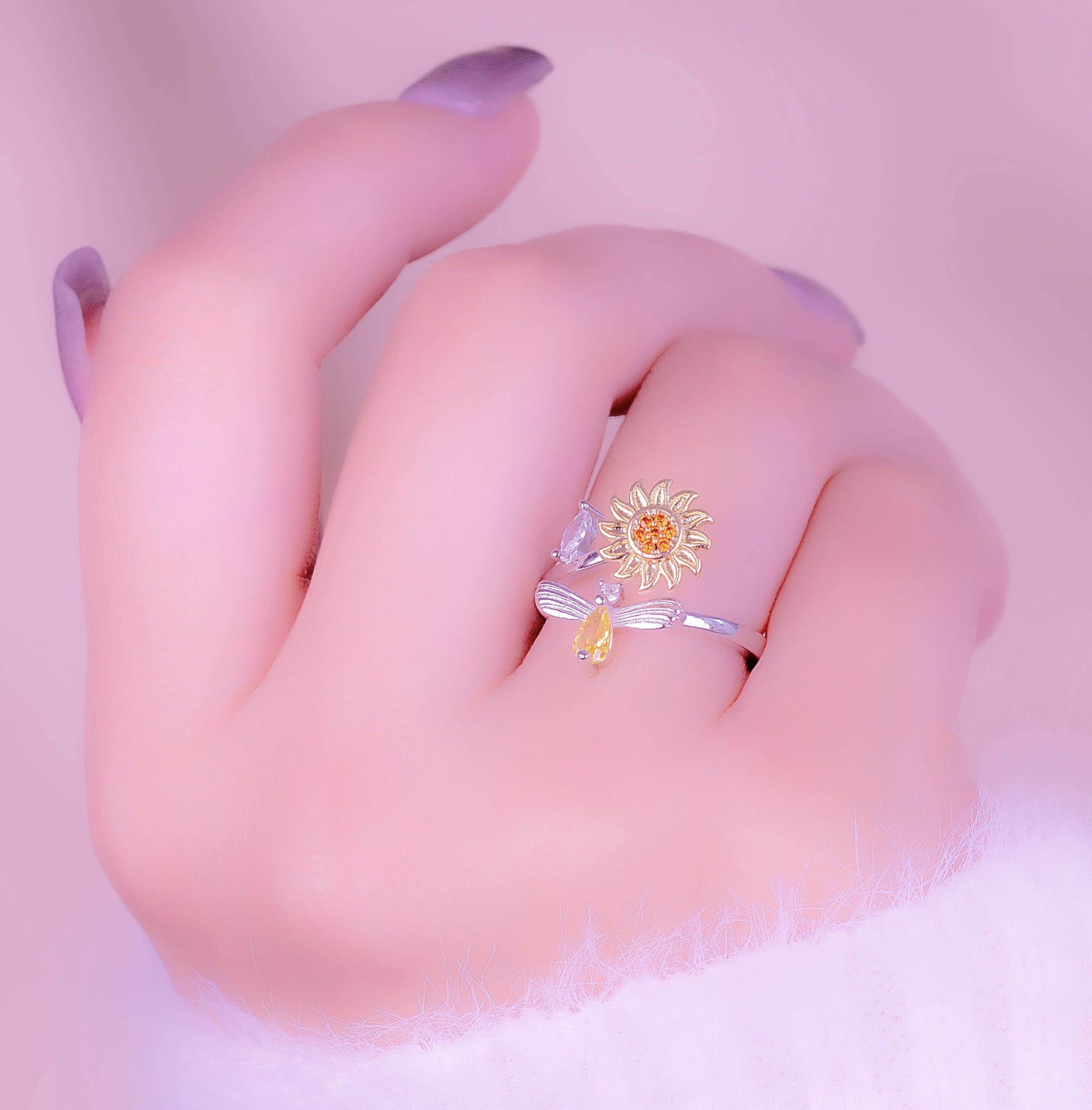 Anillo ansiedad girasol
