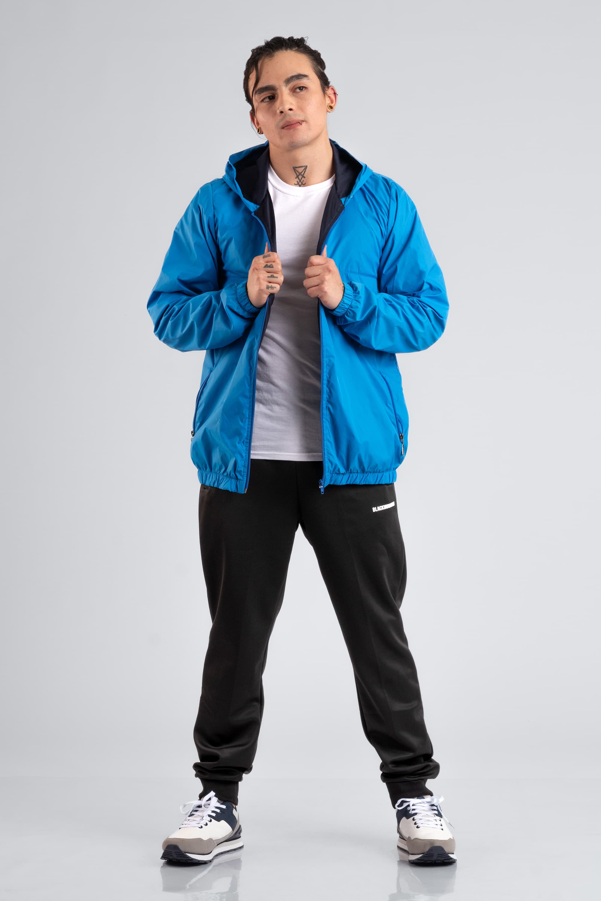 Chaqueta Rompevientos Forrada Hombre Az
