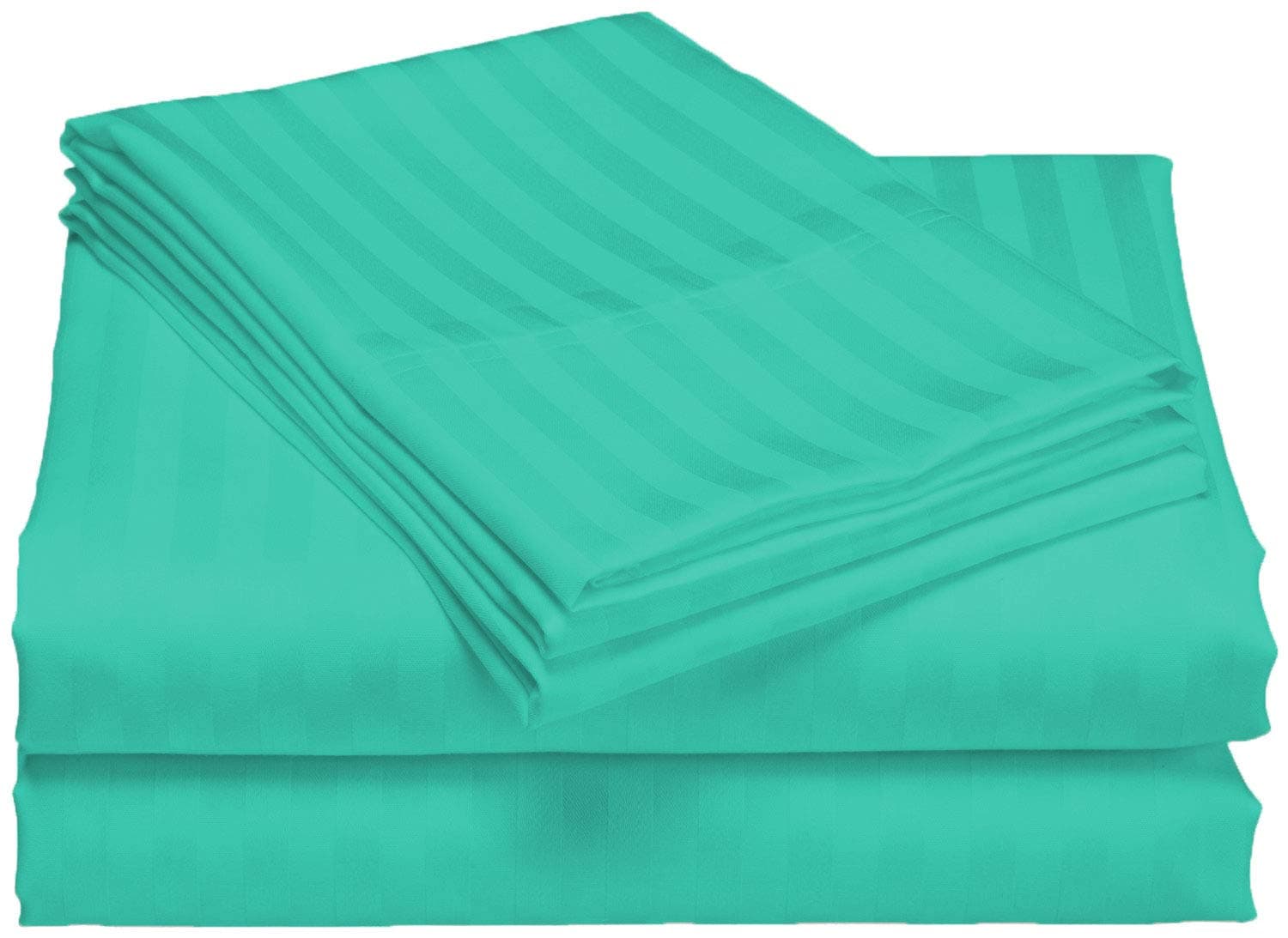 Juego Sabanas Cama King Verde De Lujo