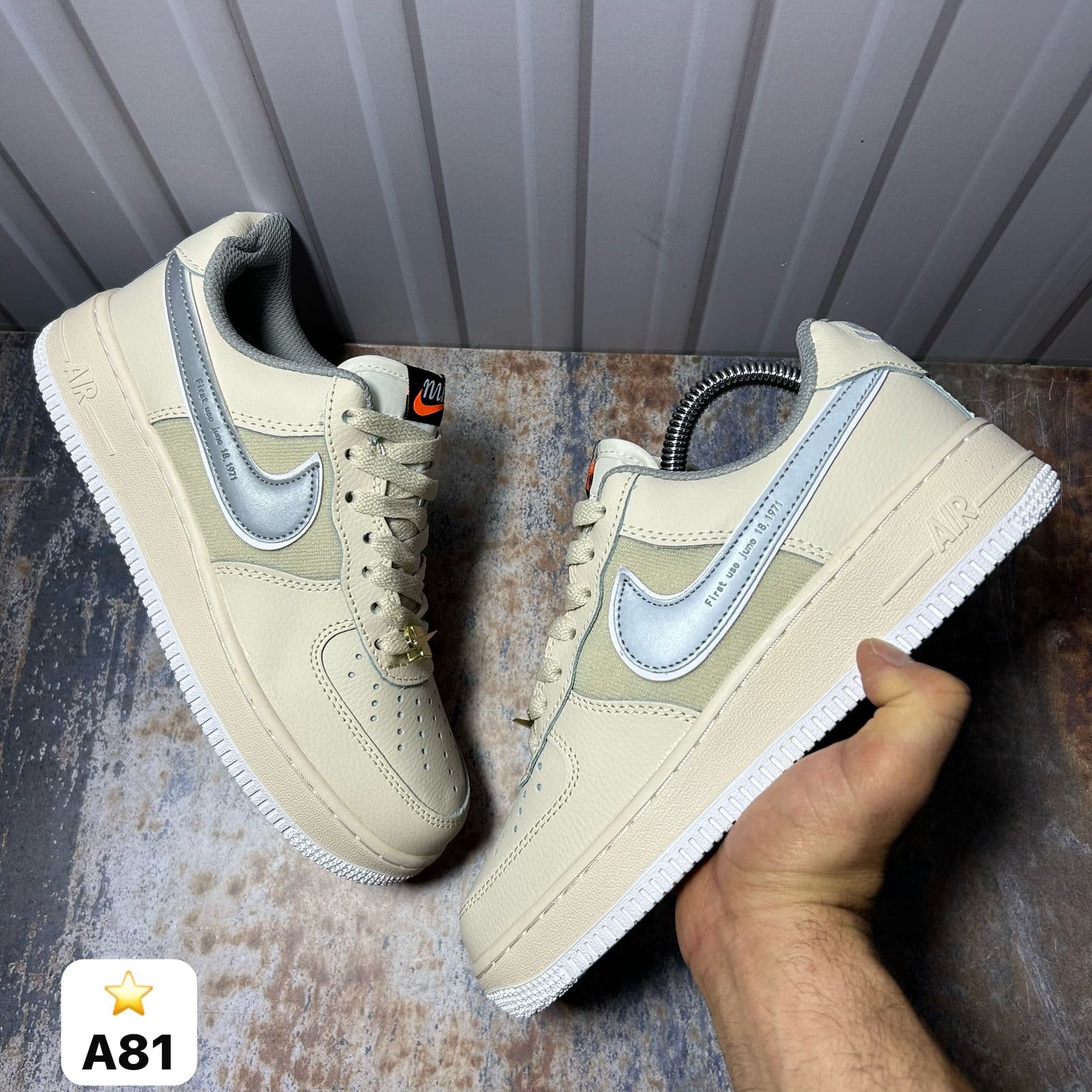 Nike Af1 dama beige importado 1