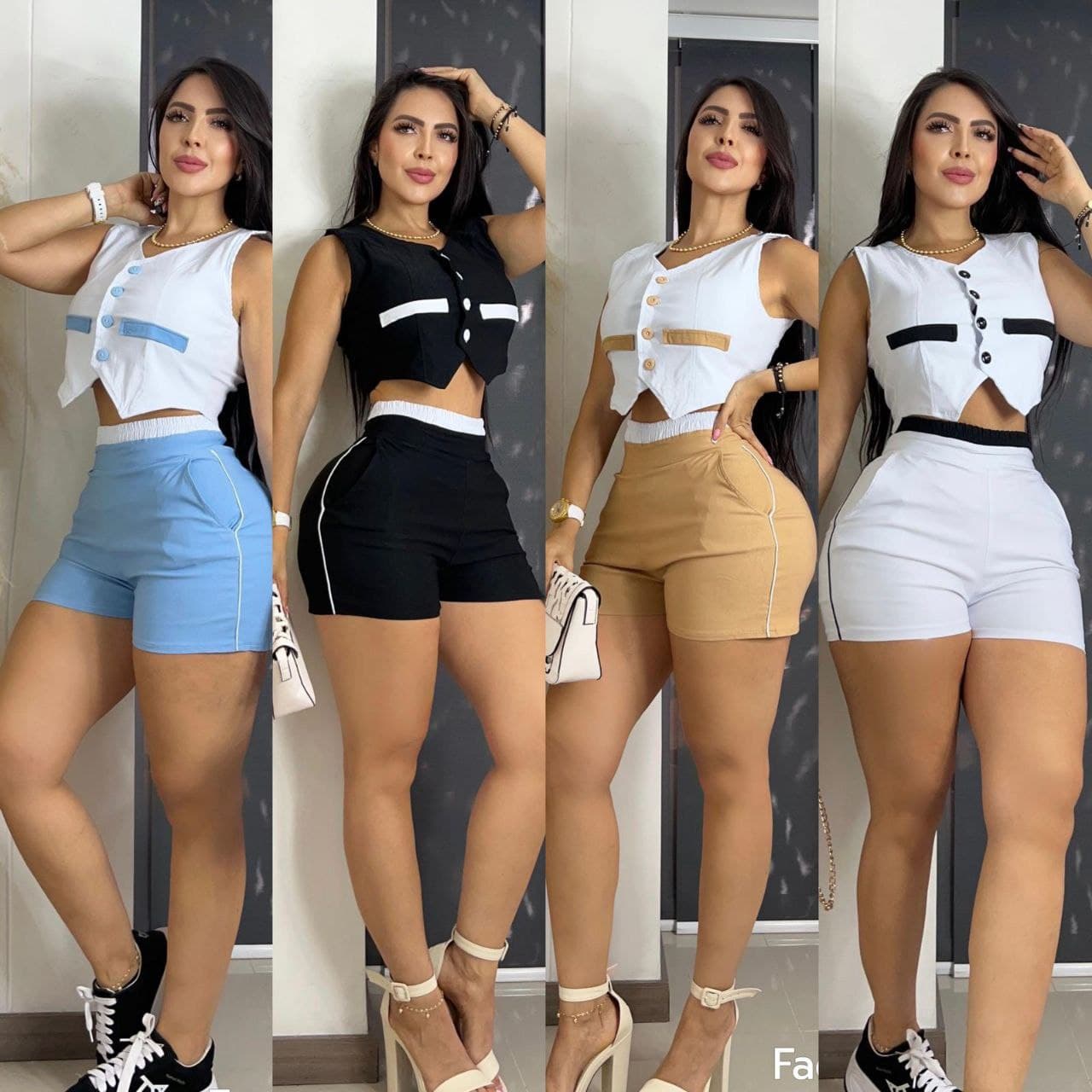 Conjunto 2 prendas short y chaleco 2166