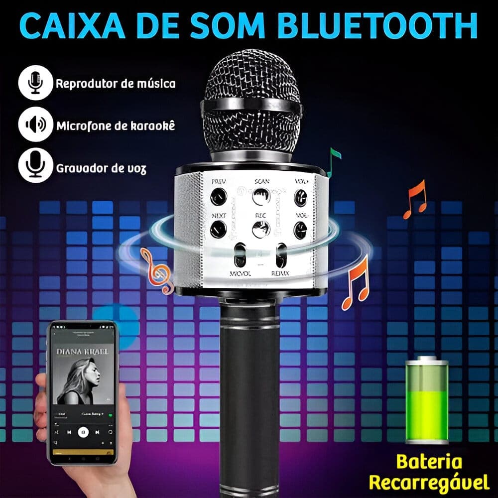 Micrófono Karaoke Con Bluetooth
