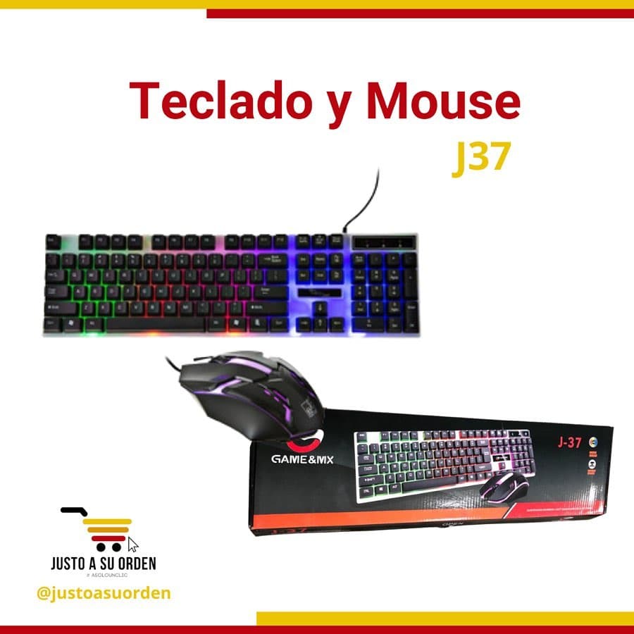 Teclado Gamer y mouse Negro j37