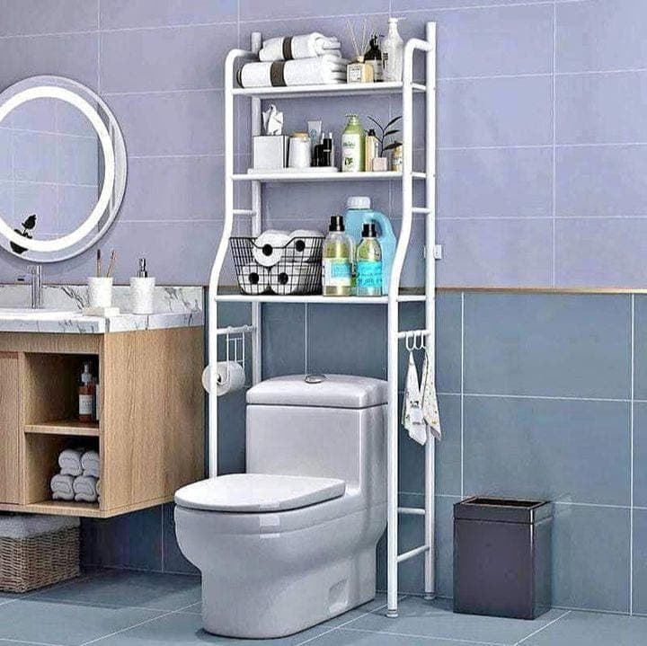 organizador de baño blanco