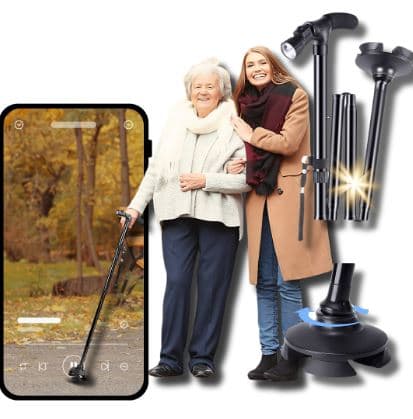 Baston Plegable Para Caminar Con Luz Le