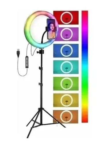 Aro De Luz Grande Celular Rgb Soporte T