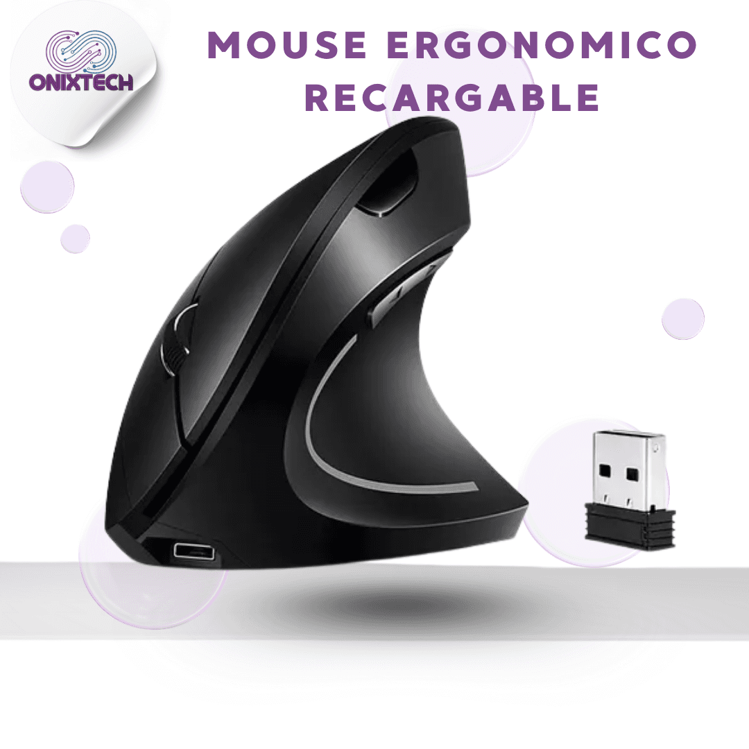 MOUSE ERGONOMICO RECARGABLE