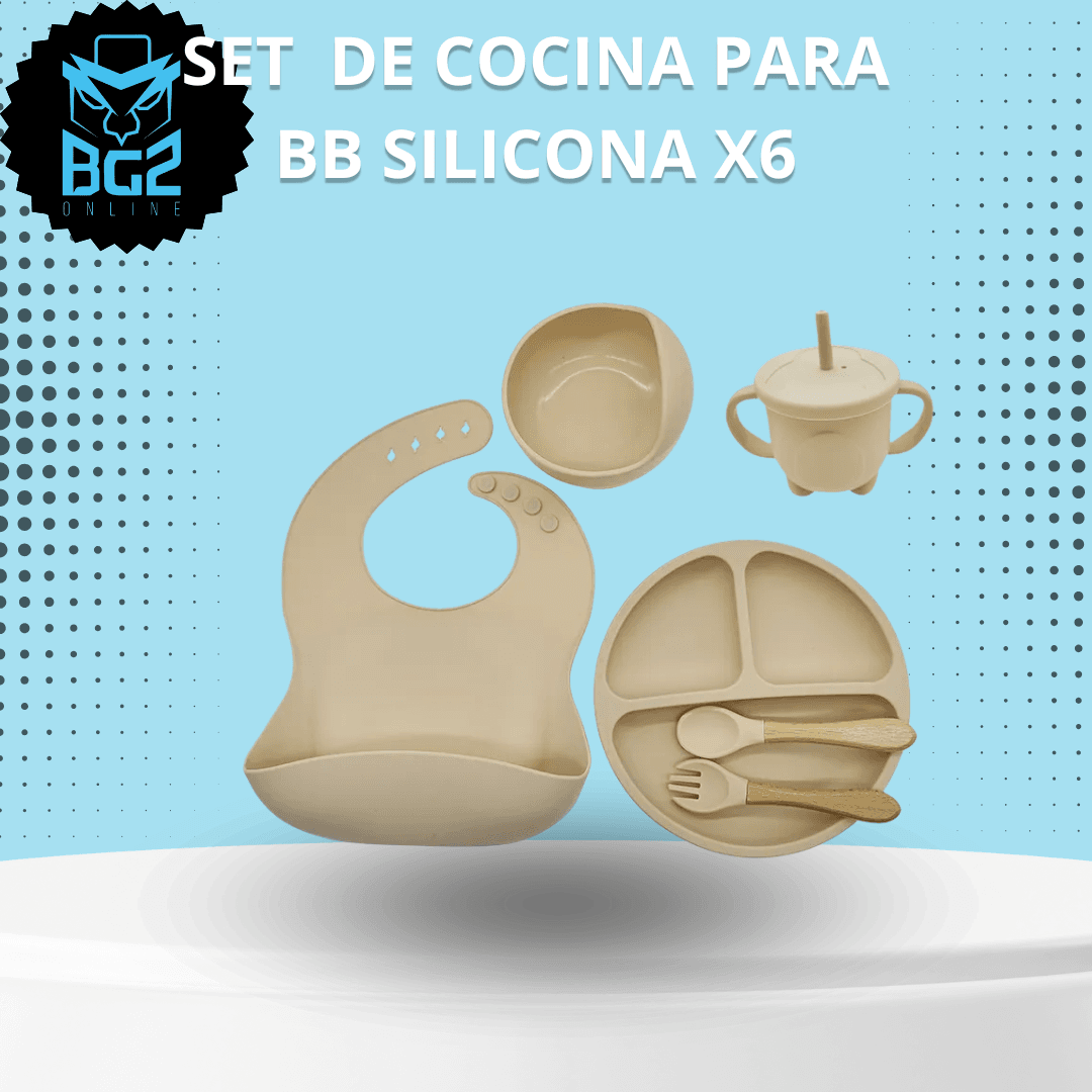 Set para bebe cocina x6 silicona
