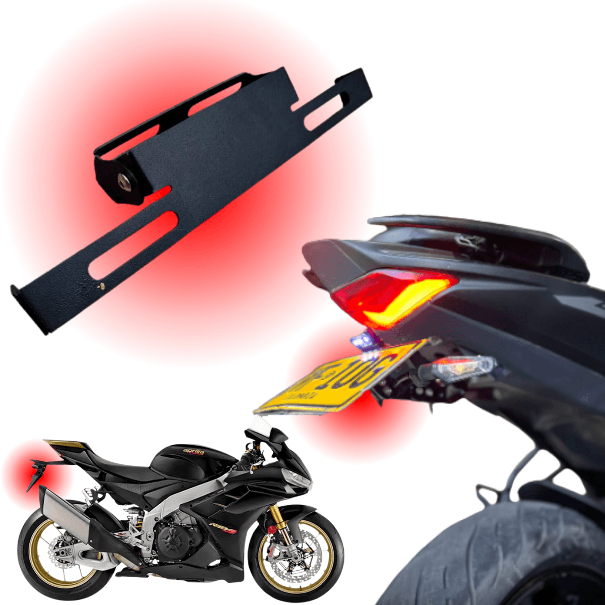 FENDER PORTA PLACA MOTO UNIVERSAL