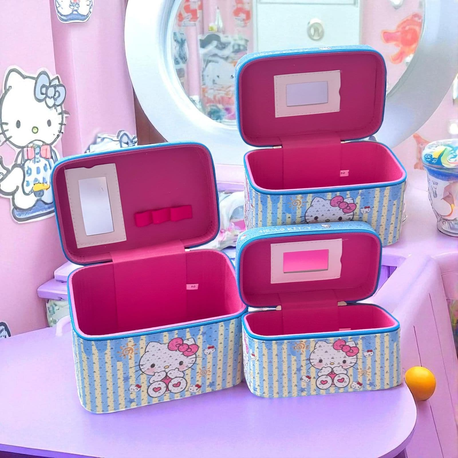 neceser x3 hello kitty