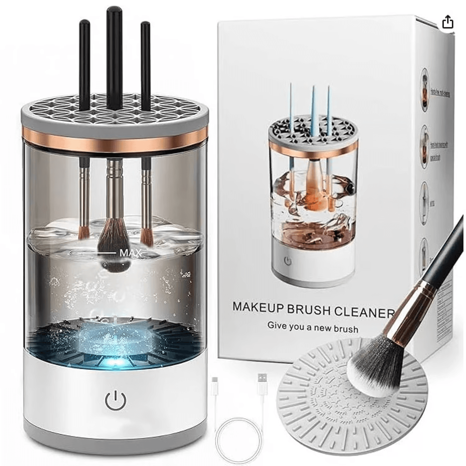 Limpiador Eléctrico Brochas Maquillaje