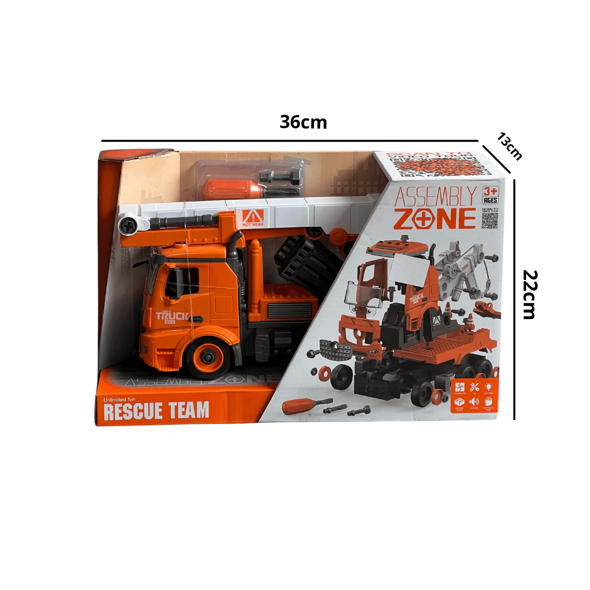 Camion de rescate con accesorios