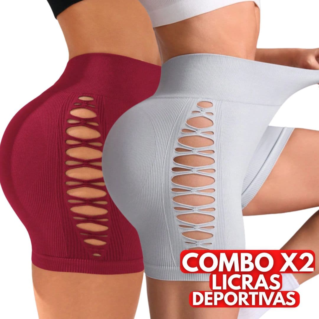 Combo x2 short deportivo con aberturas