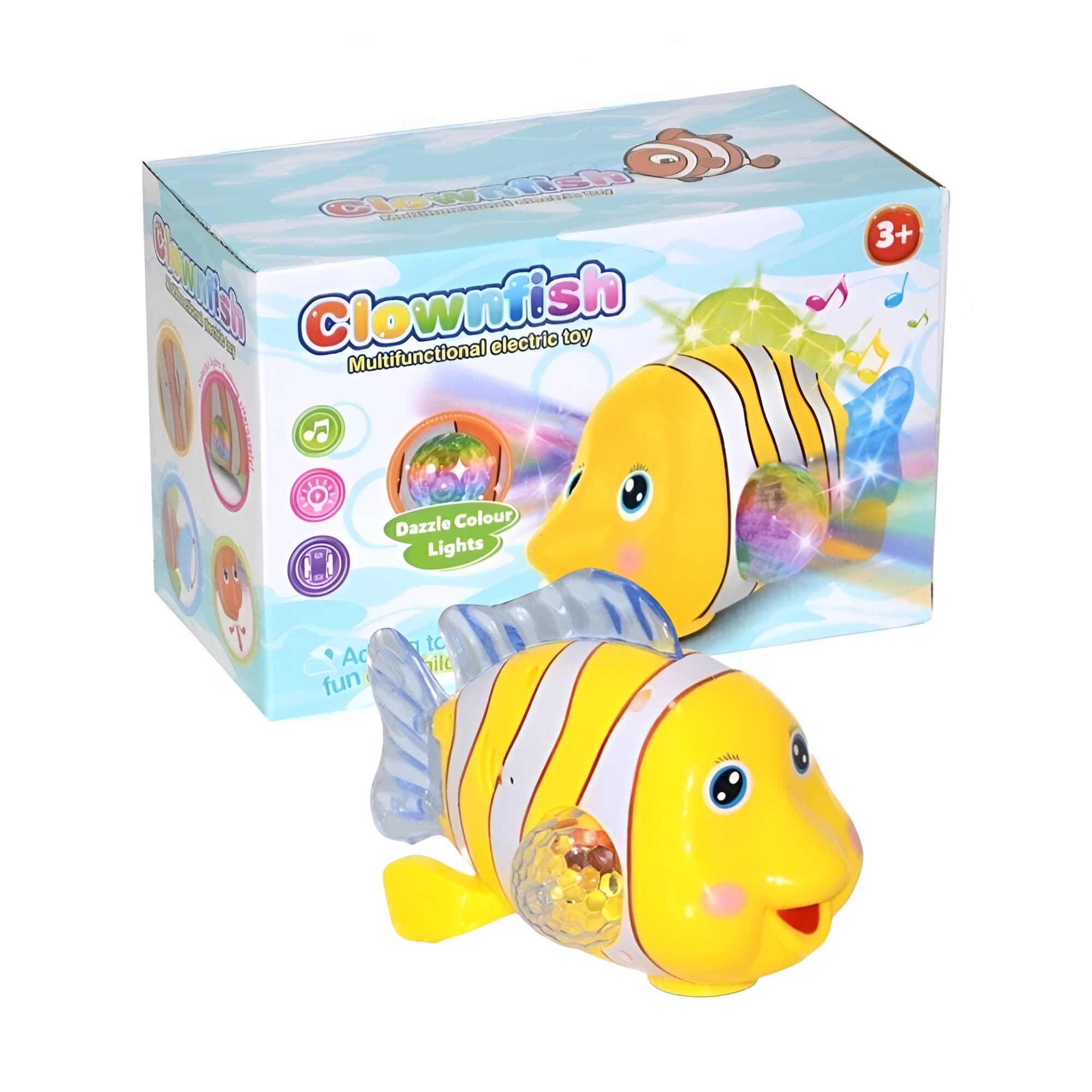 Robot Pez Musical Luces Movimiento Jugue