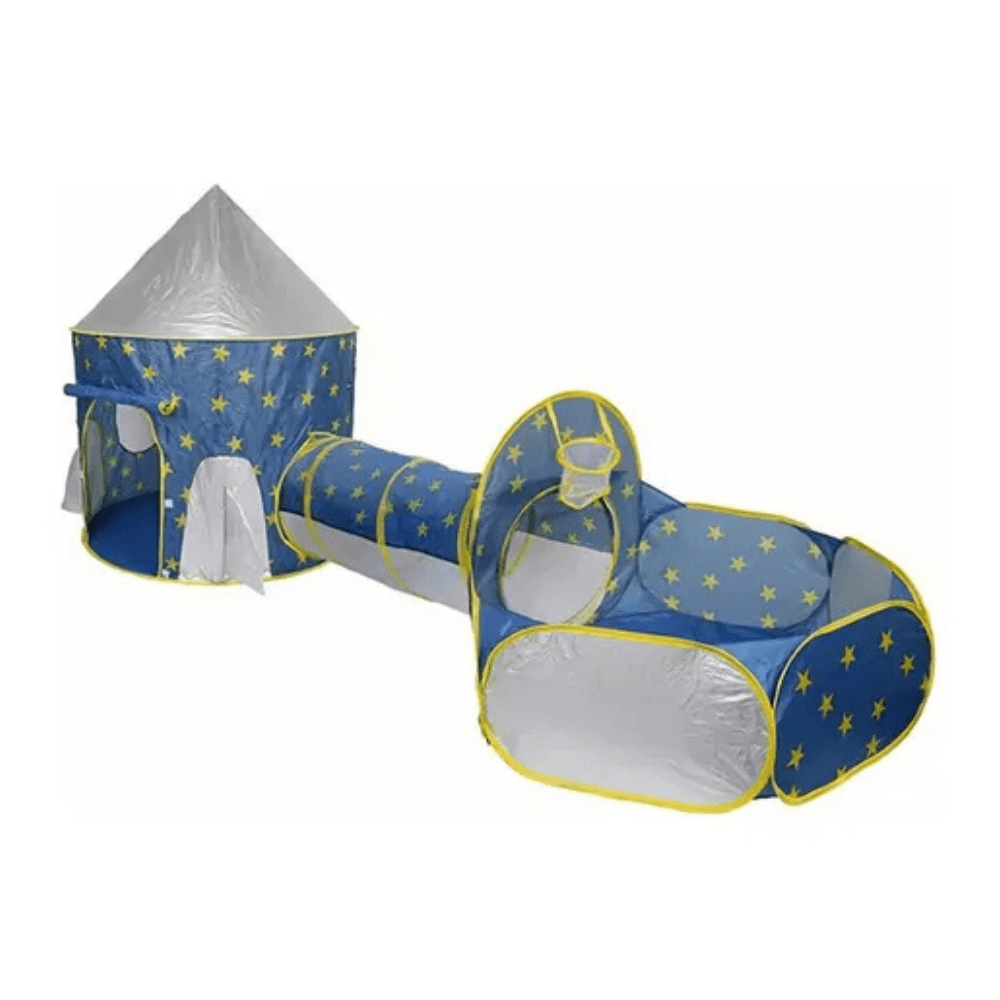 Castillo Infantil Con Tunel Azul V02