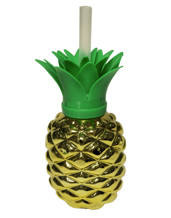 Vaso Pitillo Piña Dorado