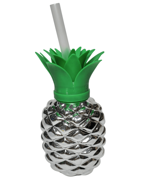 Vaso Pitillo Piña Plata