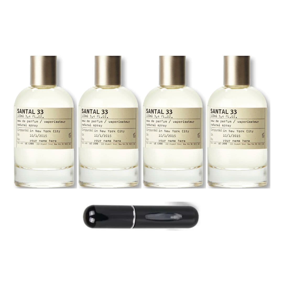 4 UNIDADES SANTAL 33 + 1  PERFUMERO