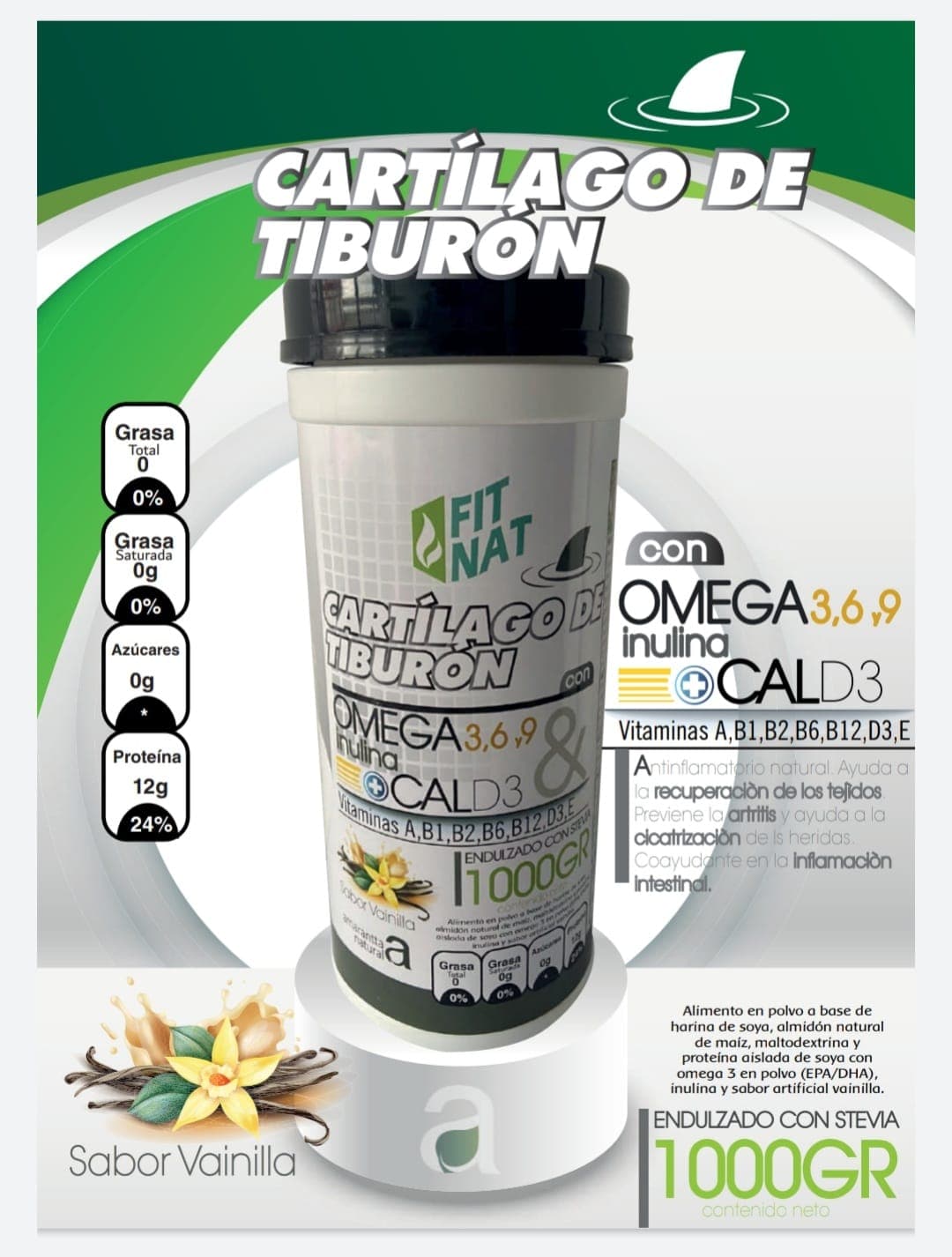 CARTILAGO DE TIBURON X 1000 GR