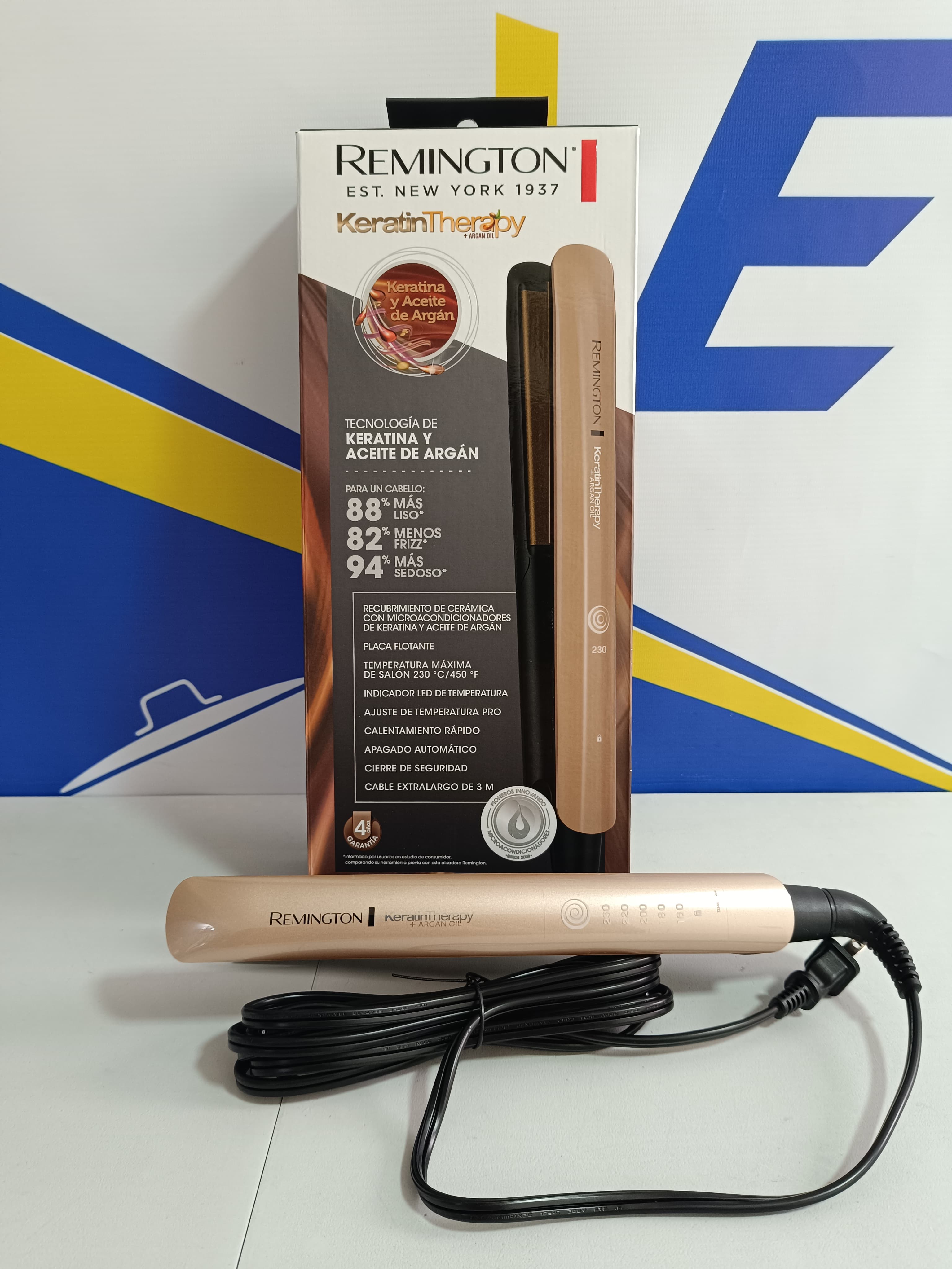 Plancha cabello Remington keratina argan