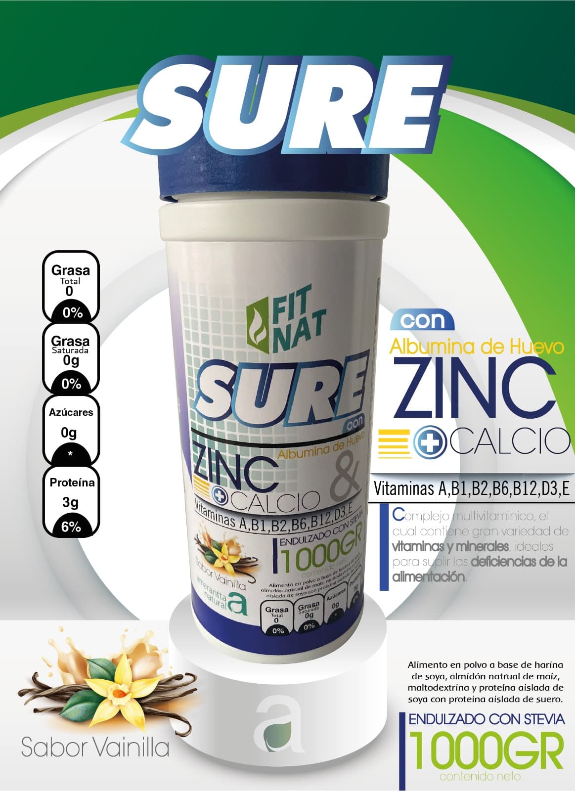 SURE CON ZINC X 1000GR