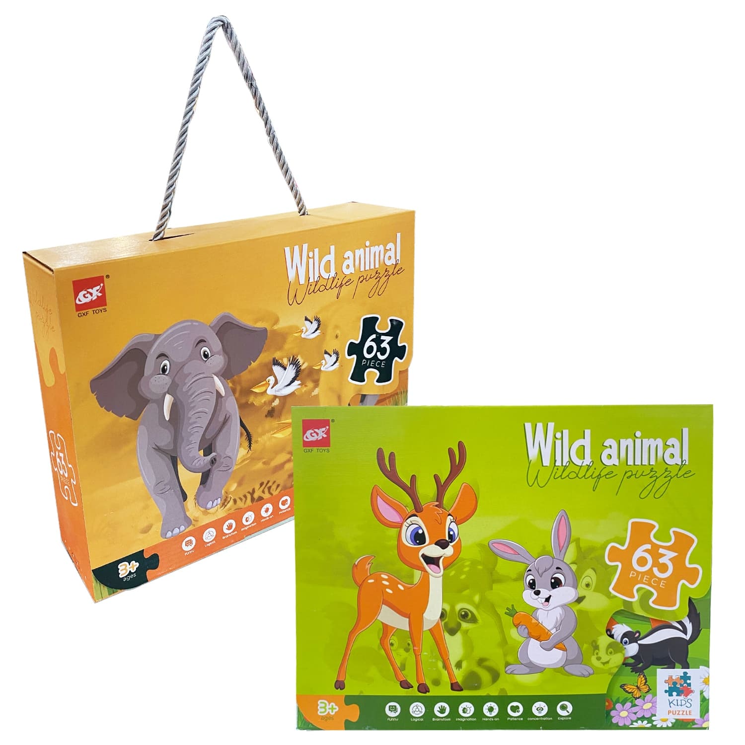 ROMPECABEZA ANIMALES X63 PIEZAS 2 MODEL