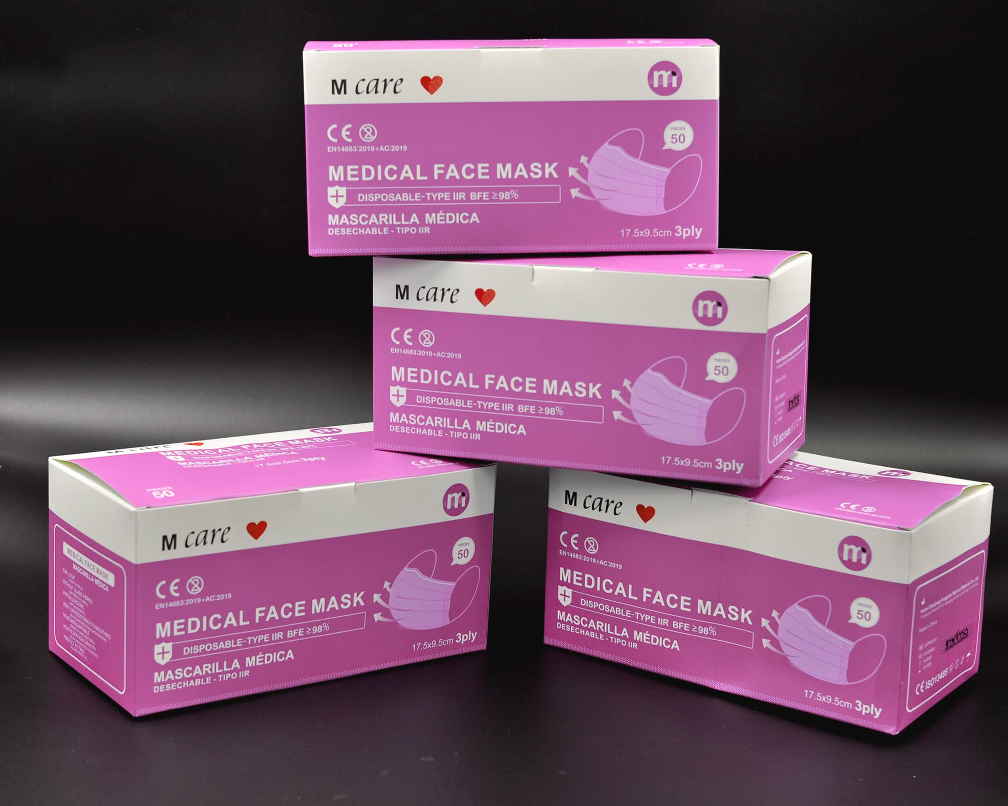 Tapabocas Empacados rosado