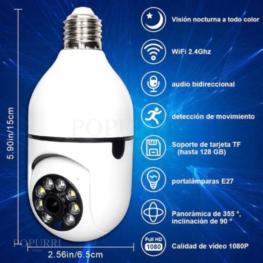 Cámara Bombillo De Seguridad 360