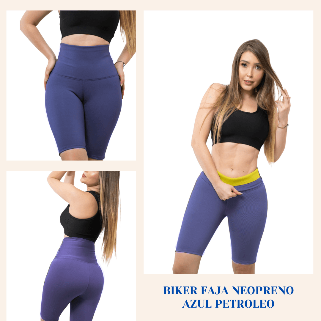 BIKER LEGGINS FAJA NEOPRENO GRIS MEDIO