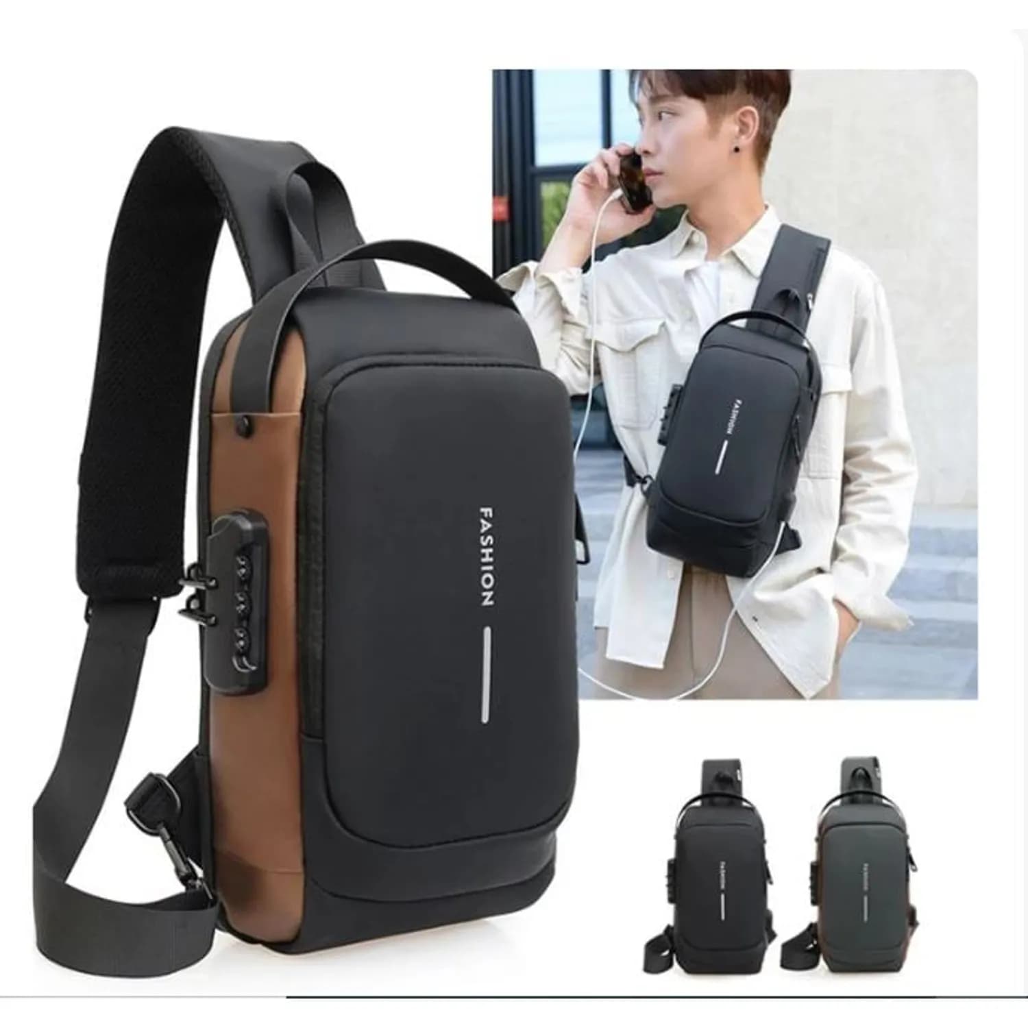 MOCHILA ANTIRROBO MINI LINTERNA