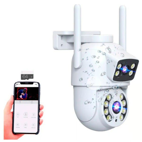 A052 Camara wifi exterior doble lente