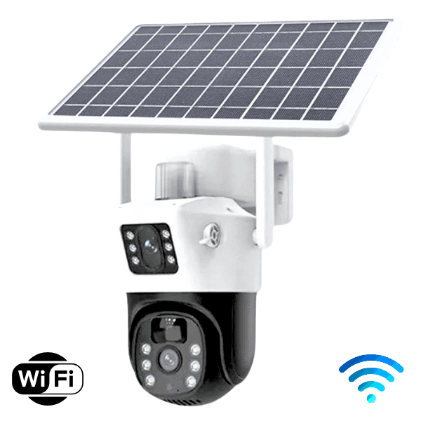 A060 Camara Solar 2 lentes Wifi Ext Ptz