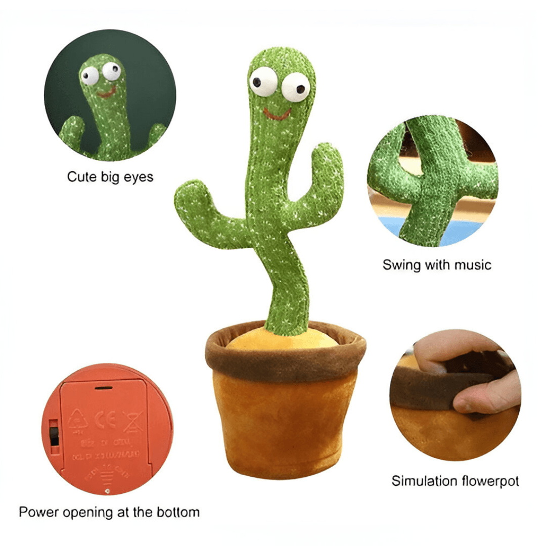 Cactus Bailarin Voz Juguete Peluche Luz