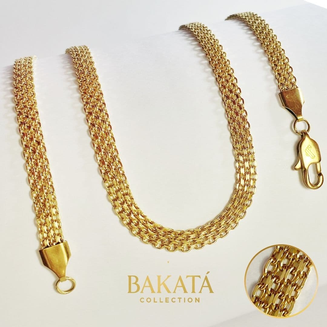 CADENA  CHINESCA ORO LAMINADO 3MM/45CM