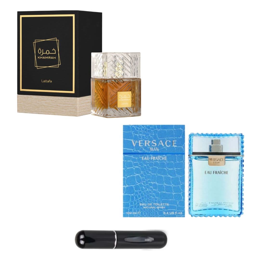 Khamrah baul + versace fraiche+perfumero