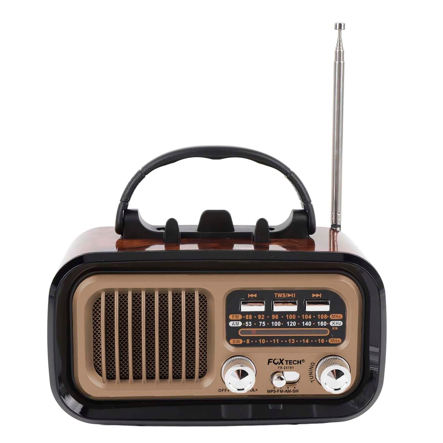 Radio Antiguo 3 Bandas Con Bluetooth