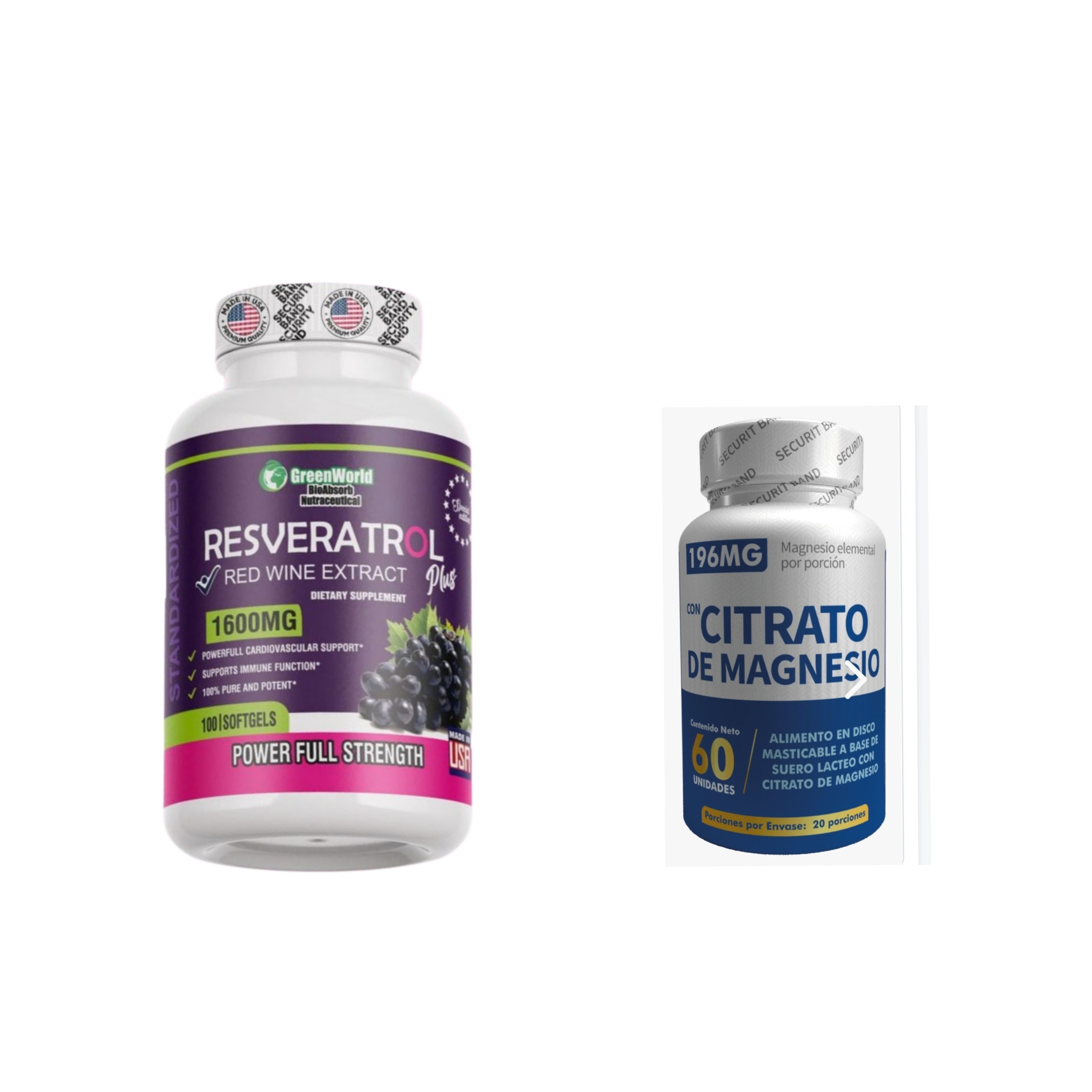 Resveratrol + citrato de Magnesio