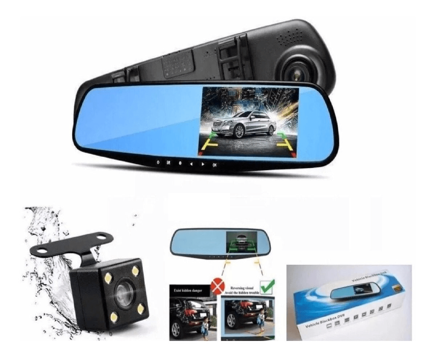 Retrovisor Doble Camara