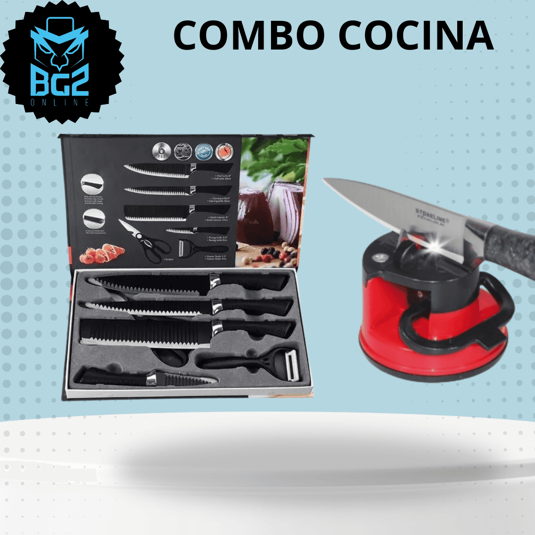 SET DE CUCHILLOS CON AFILADOR