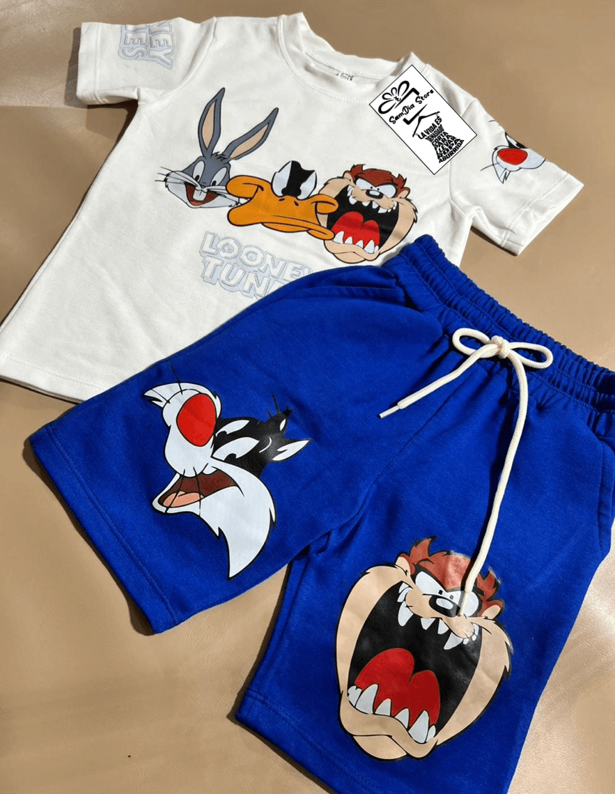 TAZMANIA Y SILVESTRE LOONEY CONJ CORTO